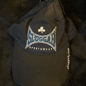 Black Sluggah Sportwear Baseball Hat Adjustable Back One Size New with Tags